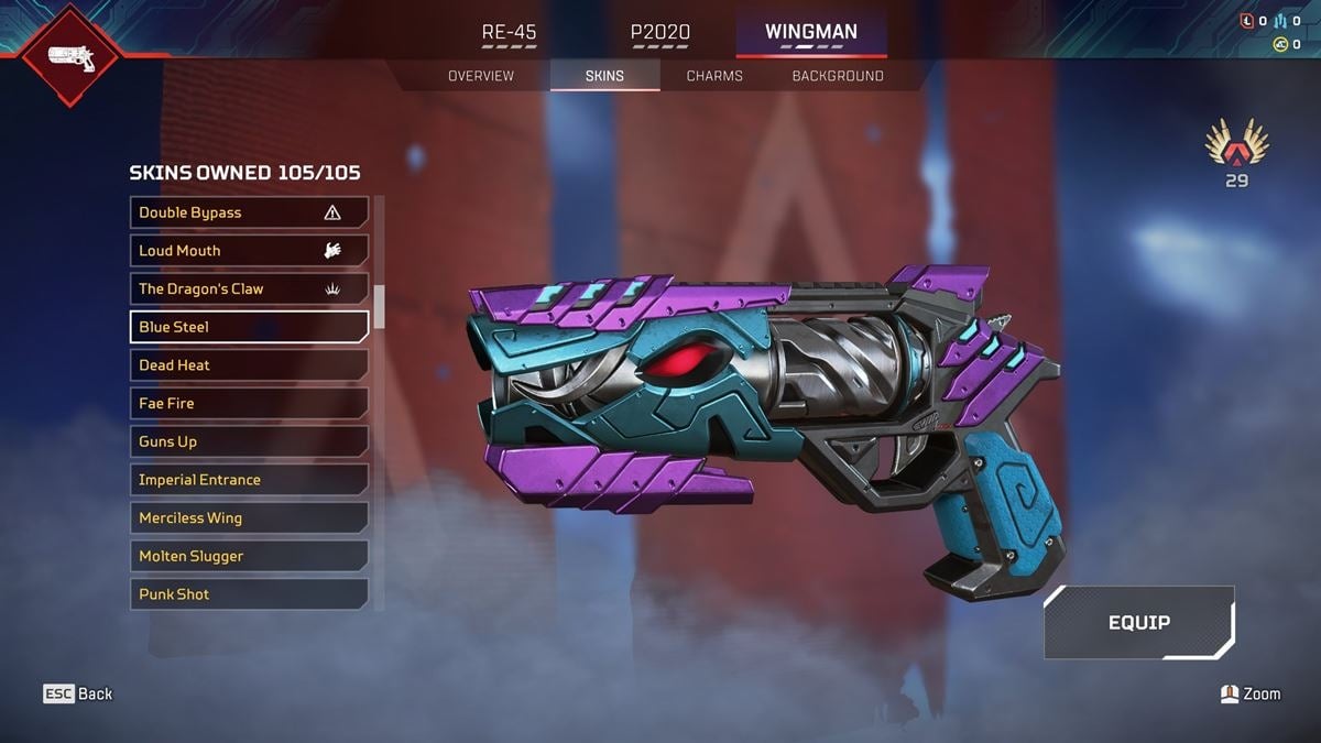 Blue Steel Wingman Apex