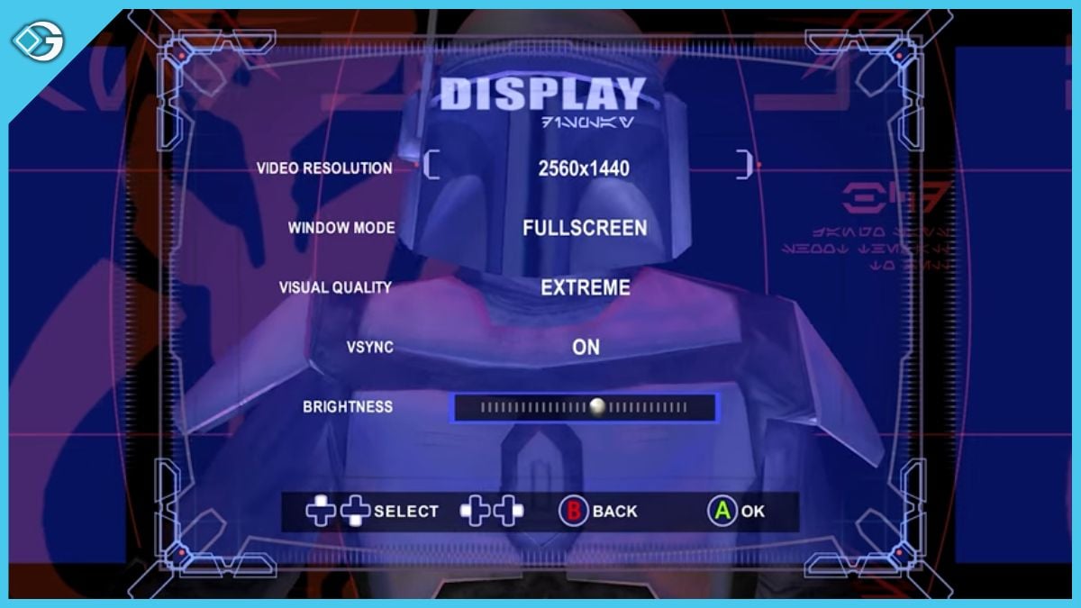 Display Settings in Star Wars Bounty Hunter