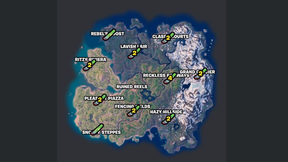 Fortnite x TMNT Event All Driftboard Locations (2)