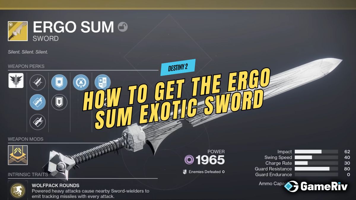 How to Get The Ergo Sum Exotic Sword in Destiny 2