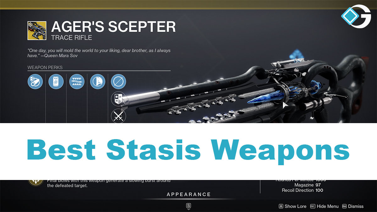 Best Stasis Weapons